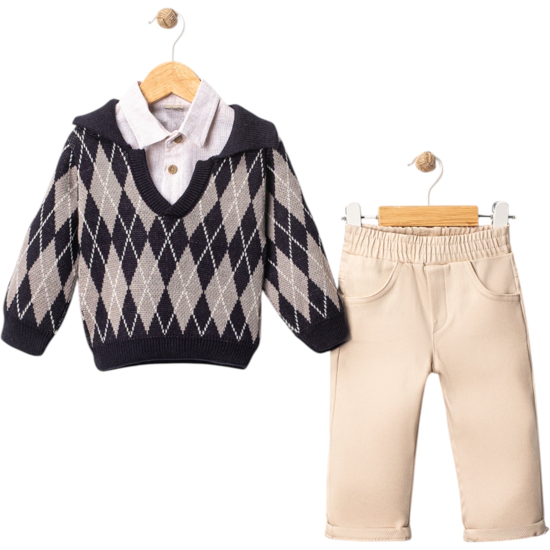 Pull chemise tricots+pantalon